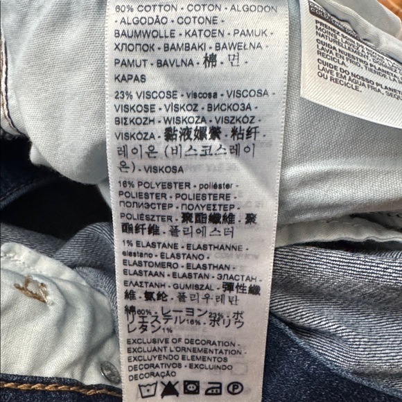 NEW LEVI’S 711 PLUS SIZE SKINNY MID RISE DESTRUCTED ANKLE JEANS - Picture 14 of 14